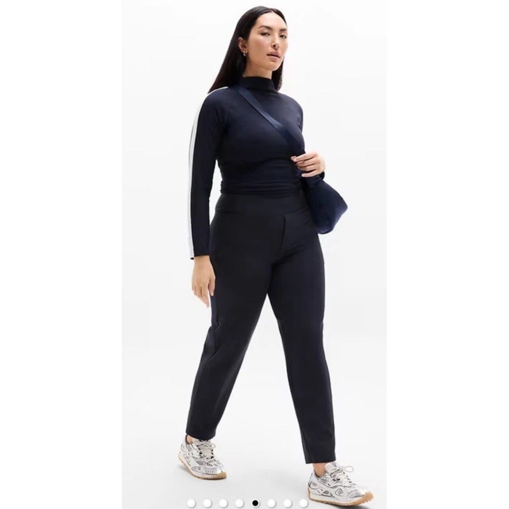 Athleta Endless High Rise Pants Navy Blue Stretch Pockets Women's Size‎ 14 - Picture 4 of 14